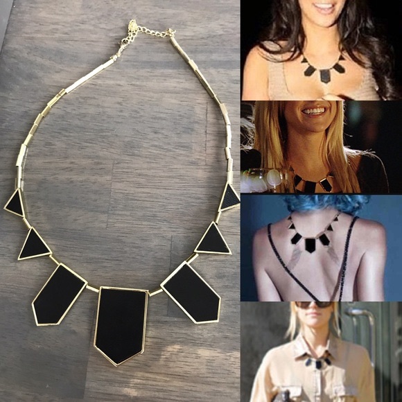 House of Harlow 1960 Taupe Station Necklace 14K GP - Picture 6 of 8